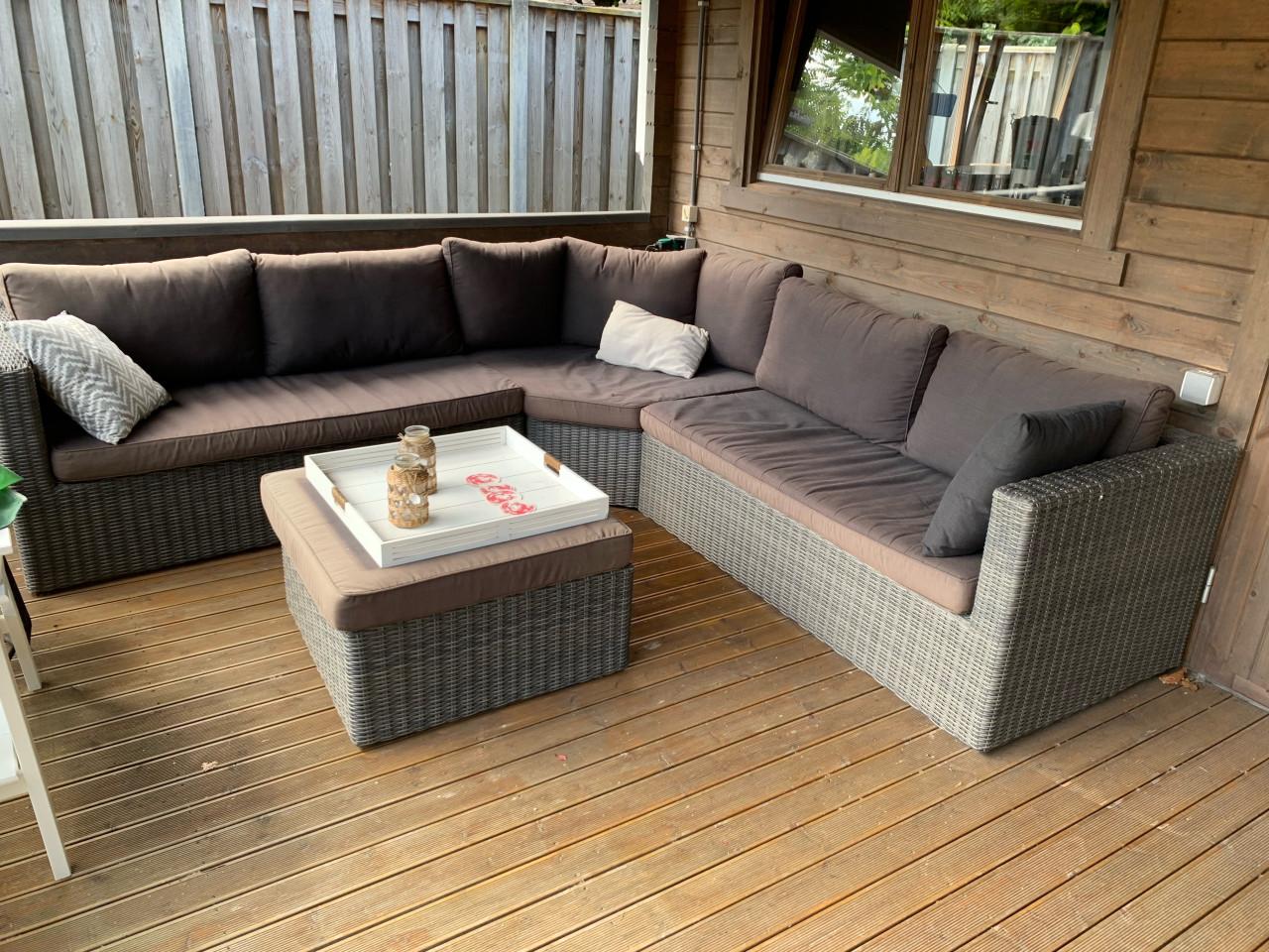 VERKOCHT Loungebank wicker