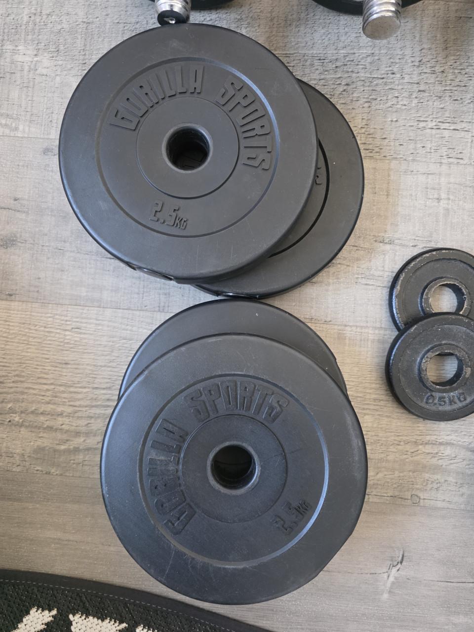 Metalen halters 3st. met verwisselbare gewichten