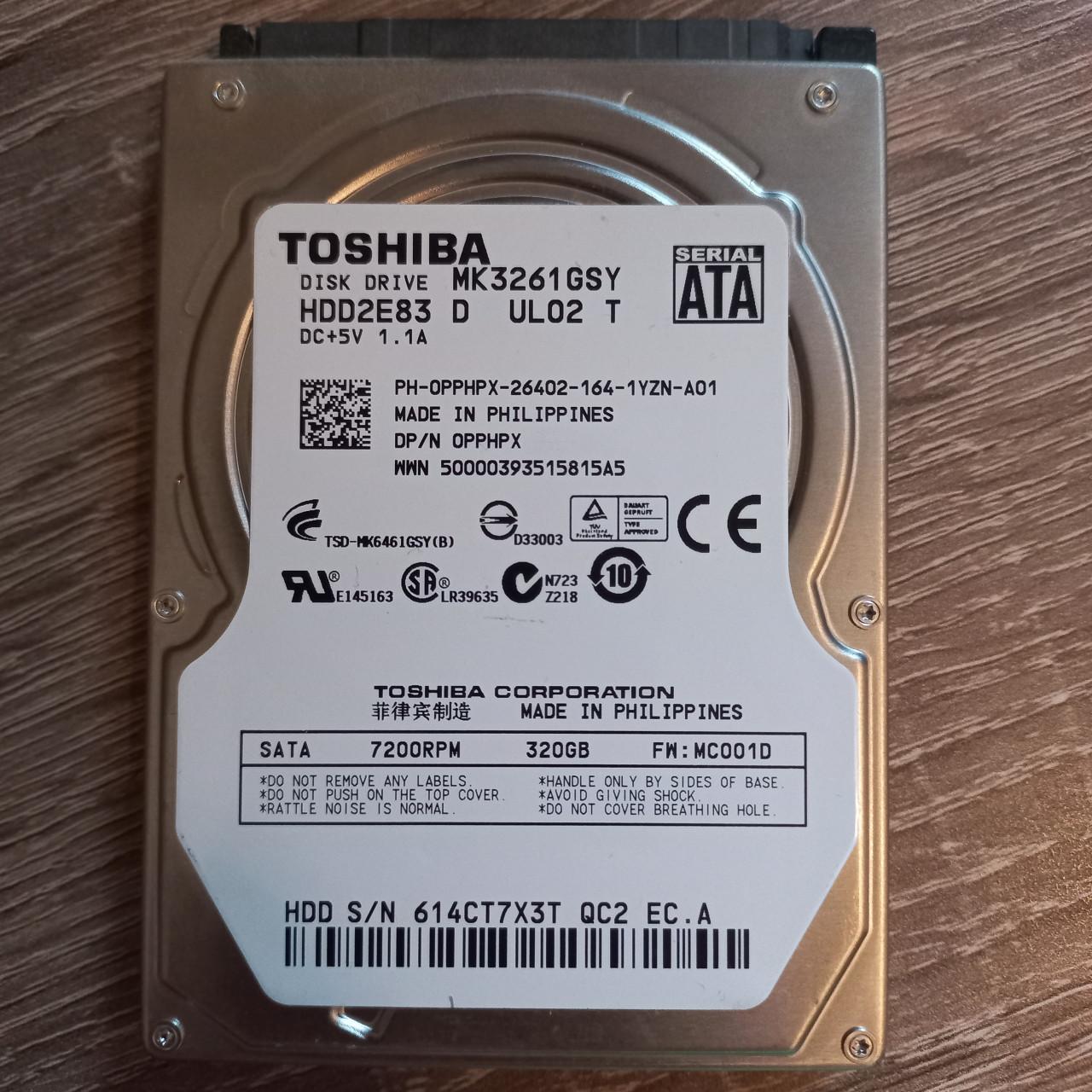 Toshiba 320GB 7200rpm