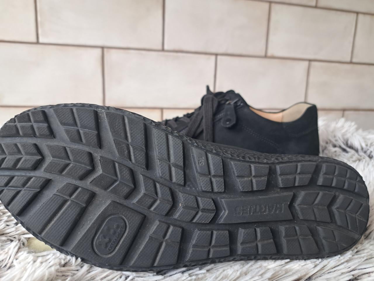 Schoenen HARTJES 38,5 H  (breed) Zwart Suede