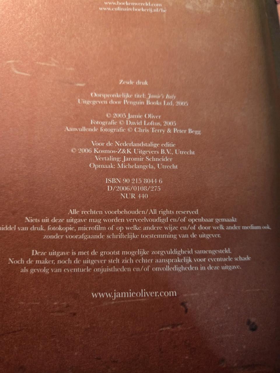 Kookboek: Jamie's Italië van Jamie Oliver 1e druk 2005