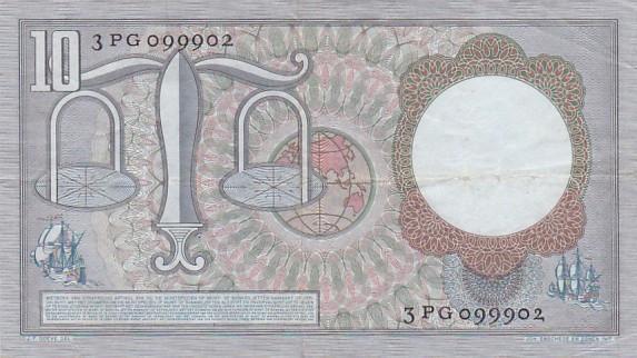 Biljet 10 Gulden 1953 Hugo de Groot  Bieden