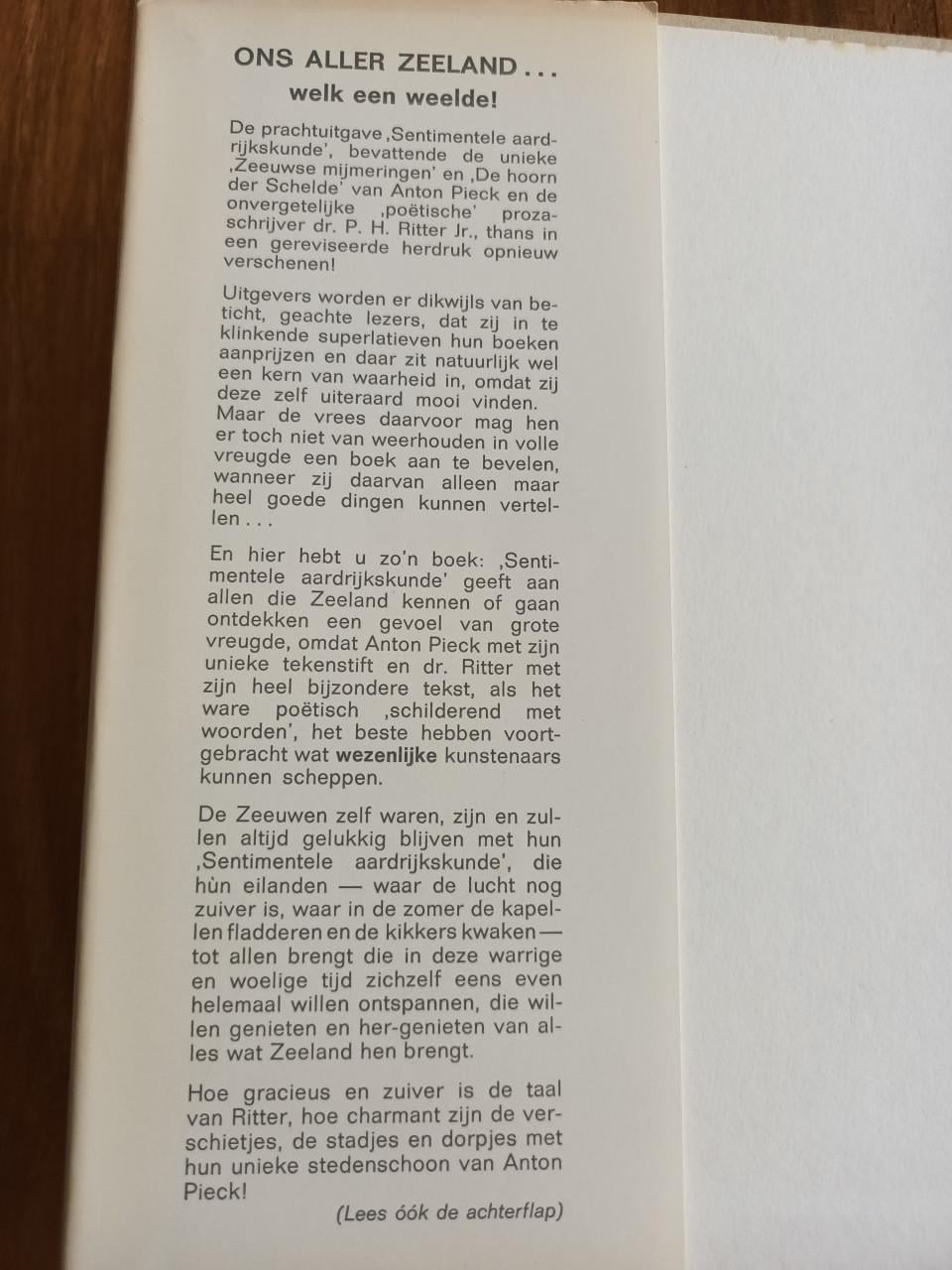 Sentimentele Aardrijkskunde 1974 herziene uitgave, Zeeuwse mijmeringen