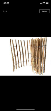 Schapenhek houten hekwerk rol a 5m (7/9cm) hazelaar hout 100cm