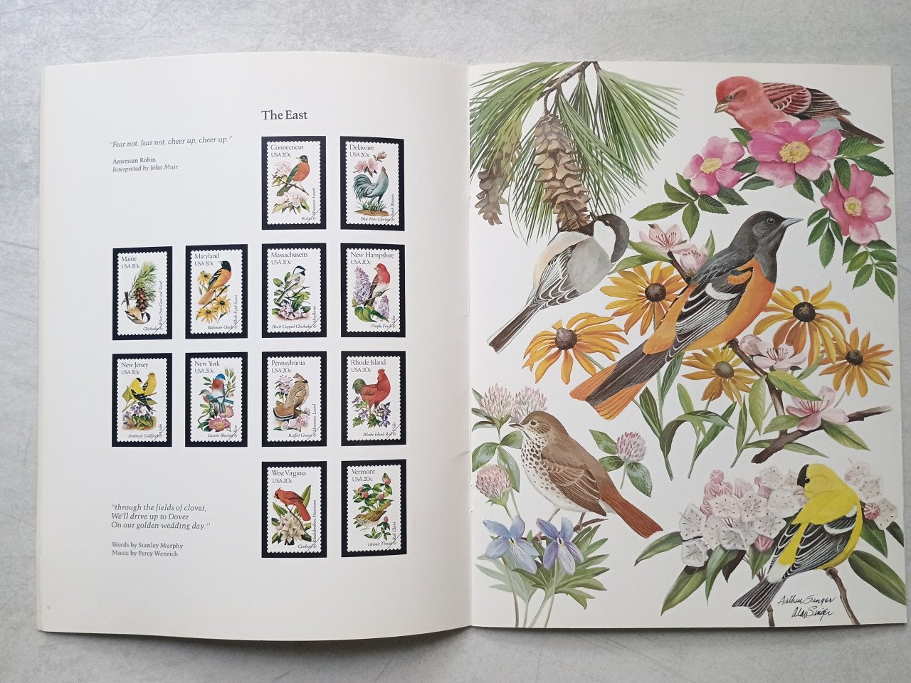 Postzegels USA The 1982 - 50 state bird and flowers mint set