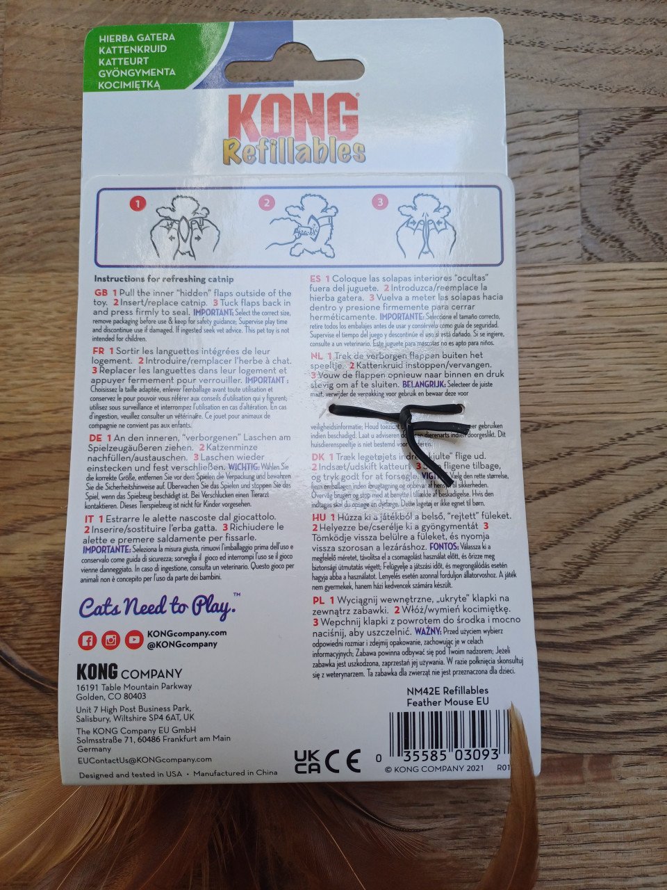 NIEUW: KONG speelhengel en KONG catnip muis (navulbaar)