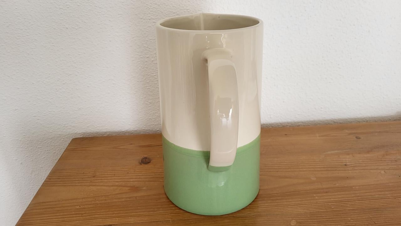 Kan keramiek bicolor h 20,5 cm - NIEUW