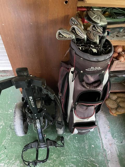 Golf stokken man -vrouw - Trolley en tas