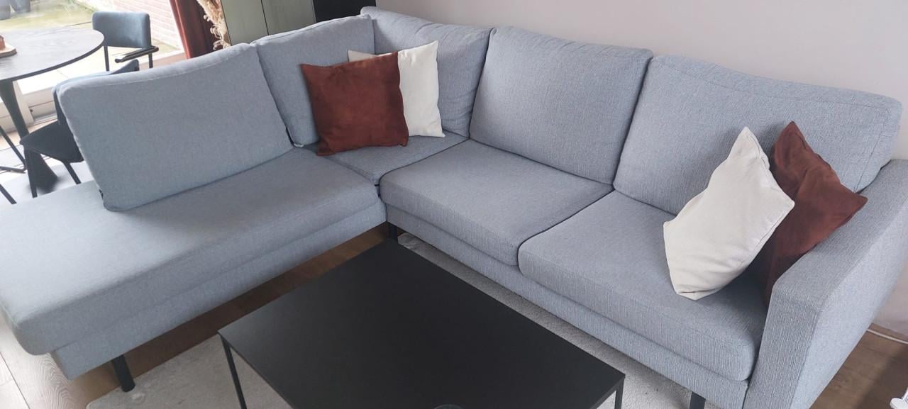 Collin Hoekbank Lichtblauw/grijs