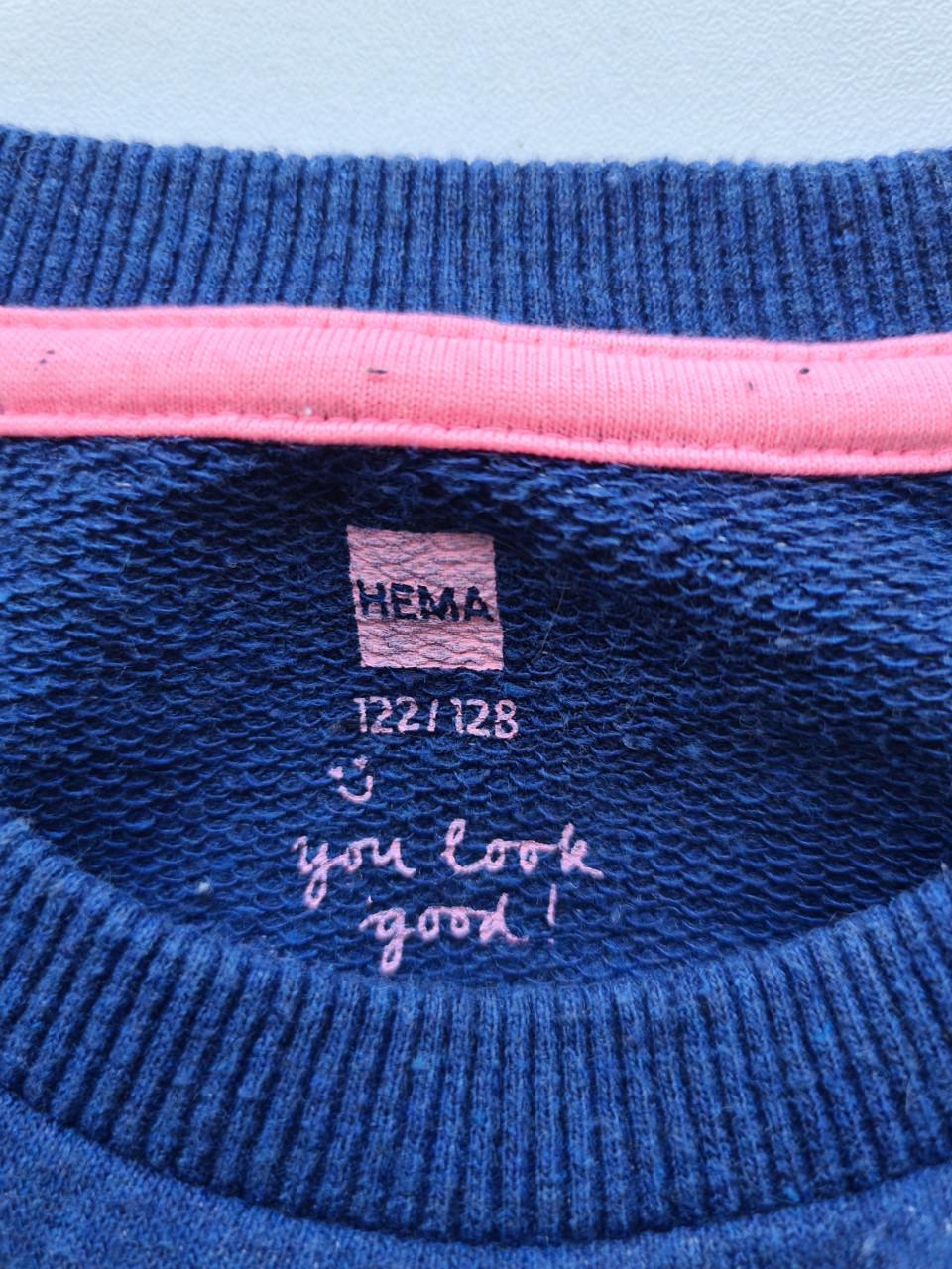 Hema Jurk Maat 122/128 - Donkerblauw