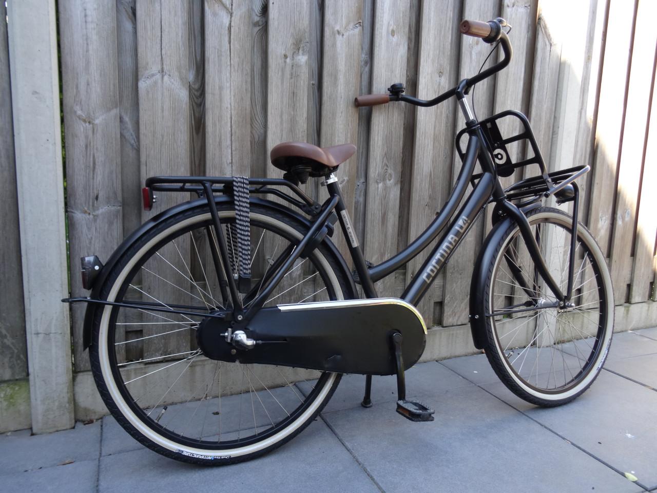 🚲 Cortina U4 Transport Meisjesfiets – 26 inch – Black Matt