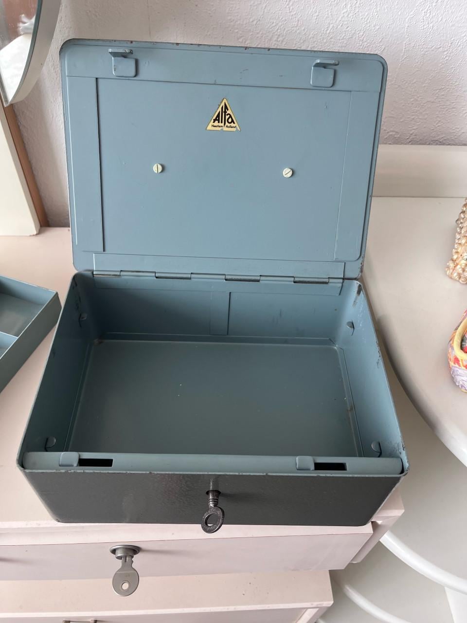 Stalen metalen opbergkistje - stevig en compact