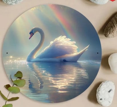 Zwaan #1 ( nieuw - op aluminium ) decoratie