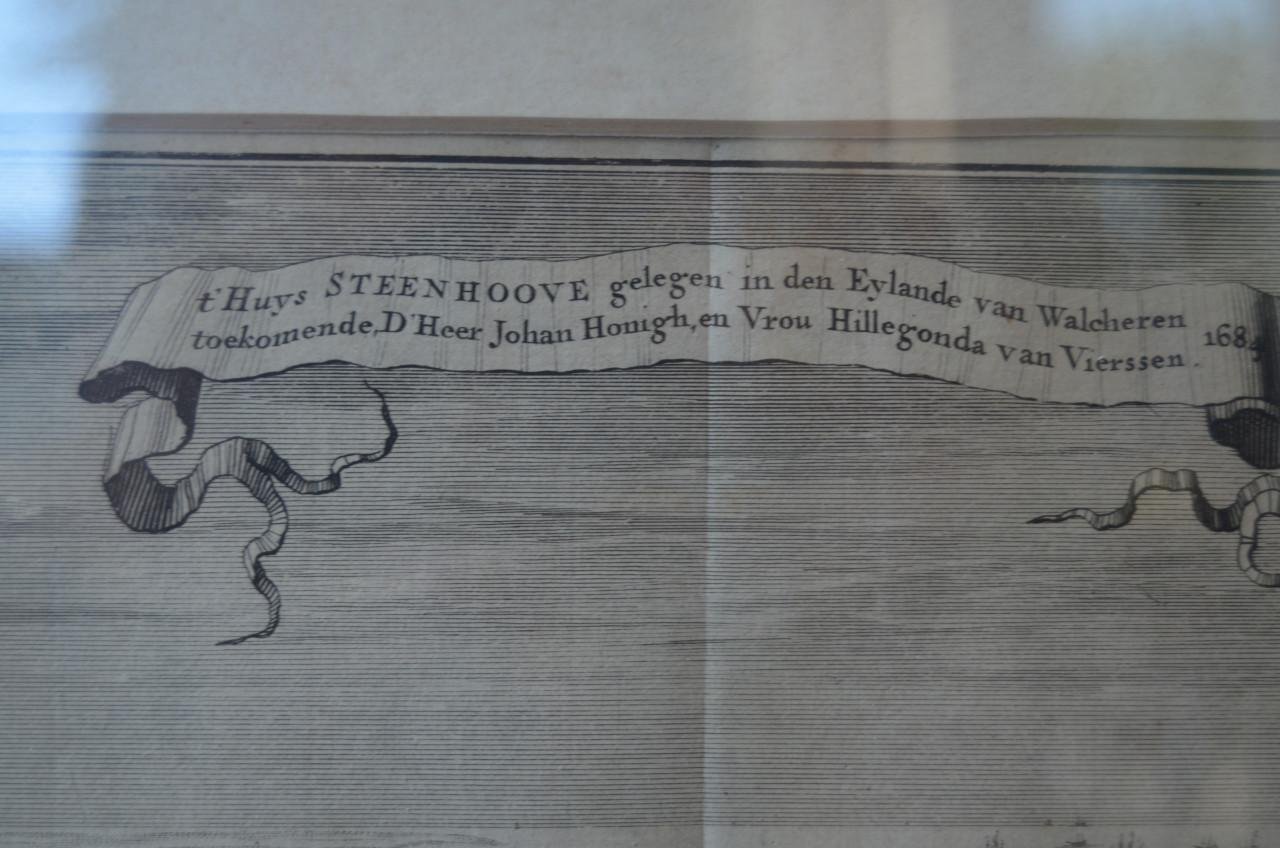Kopergravure 'T Huys Steenhove' Smallegange 1696