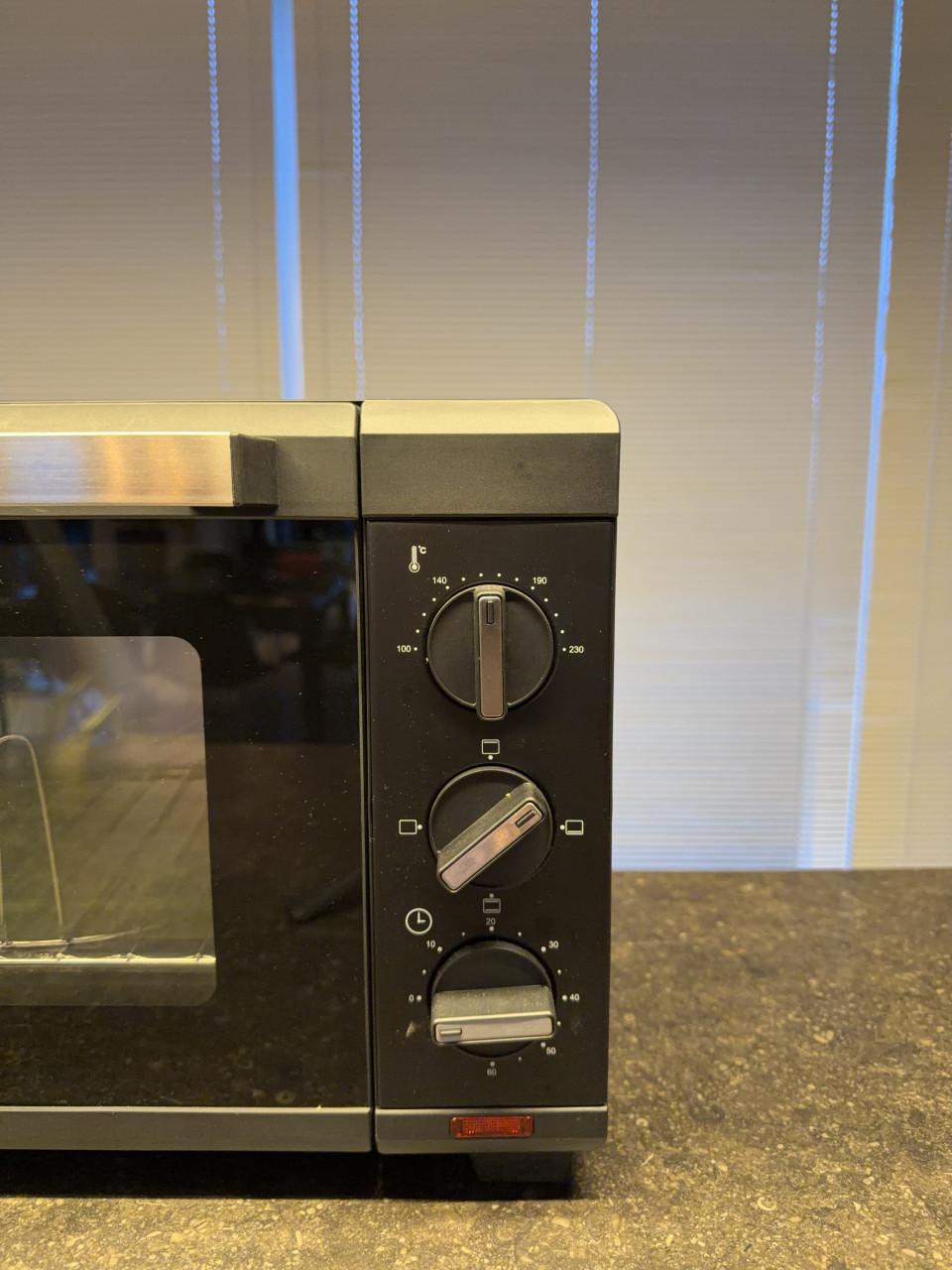 Proline zwarte mini-oven PMO19 nieuw