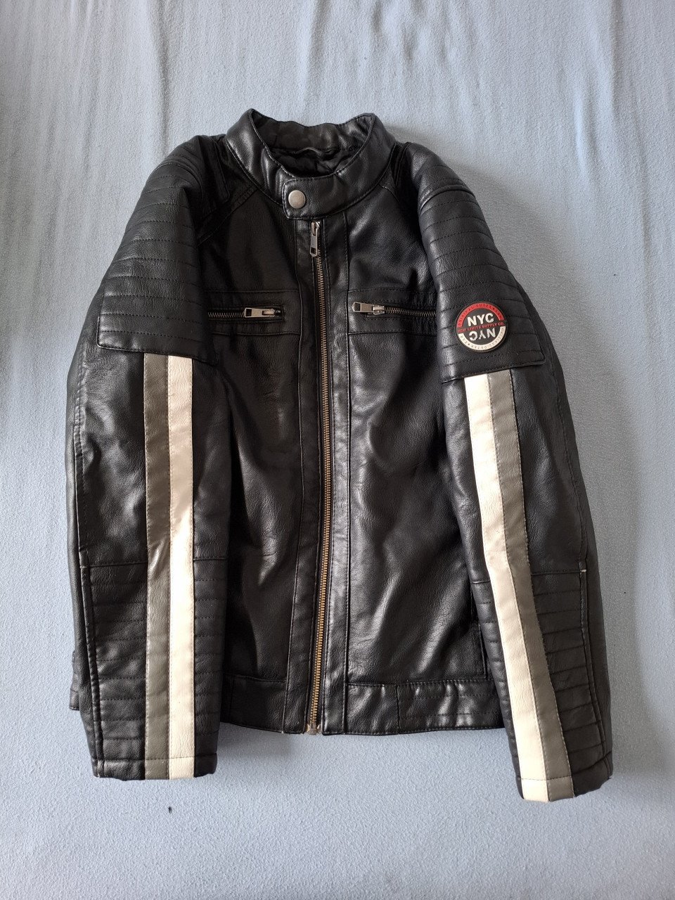 Stoere jongensjas, lederlook