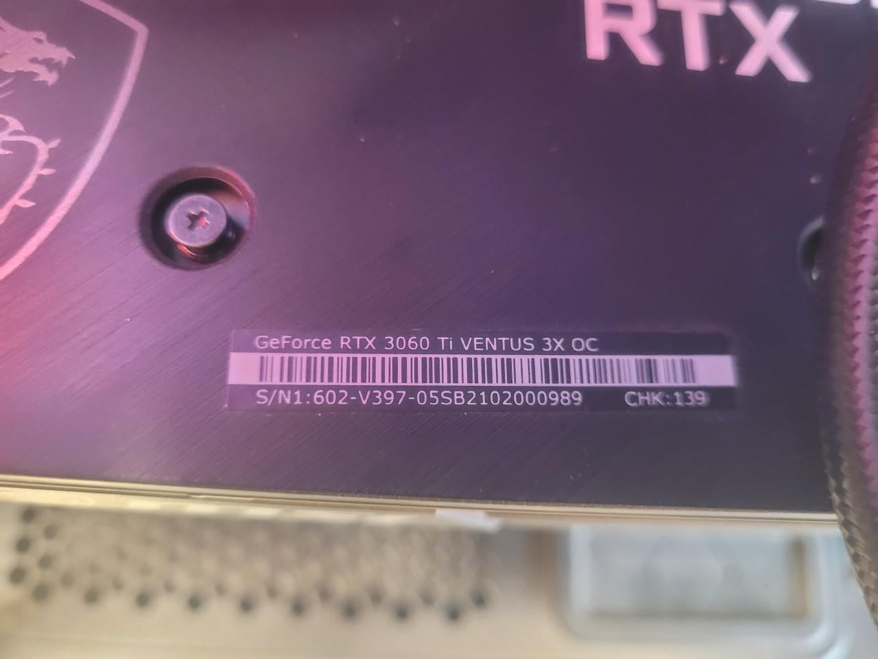 Refurbished custom Game PC/RTX 3060 Ti/intel i5/16GB RAM