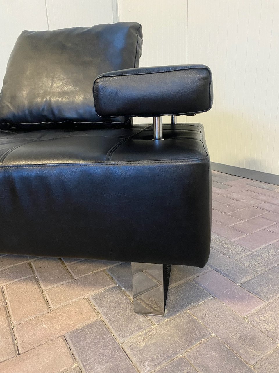 GRATIS LEVERING HEEL NL Montel 3-zits Echt Leren Bankstel met Hocker