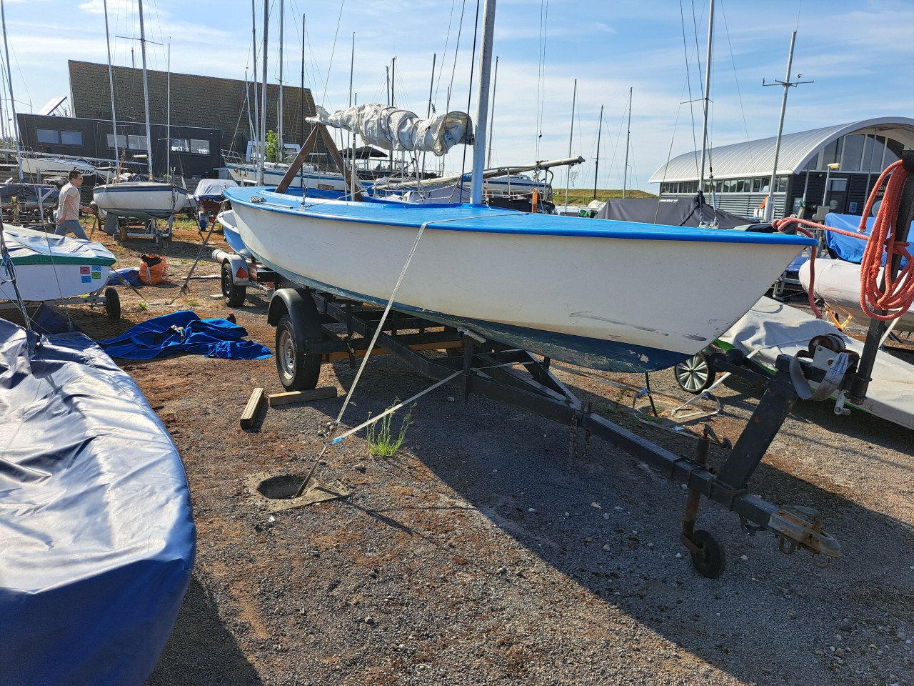 Flying arrow schakel 5.60 met trailer en motor