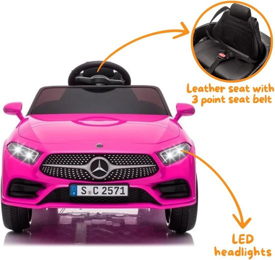 Mercedes CLS350 - Elektrische Kinderauto 12V - 1 tot 5 jaar - Roze
