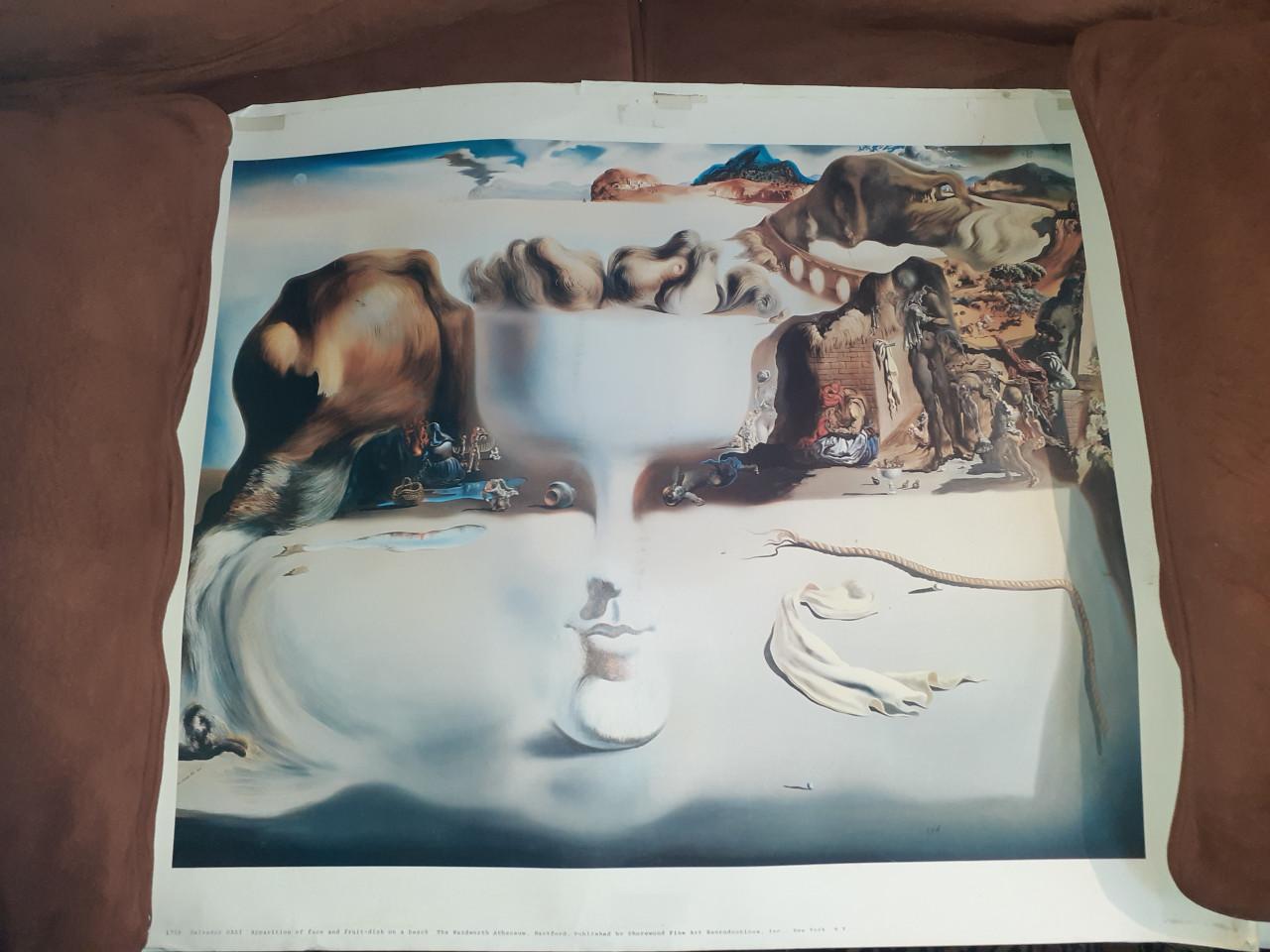 Leuk Schilderij " Oude Blauwe Deur " van Jopie Huisman. & Salvador Dali