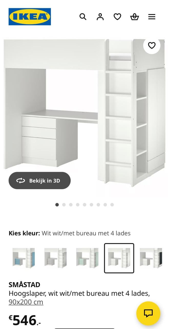 IKEA bed Smastad hoogslaper