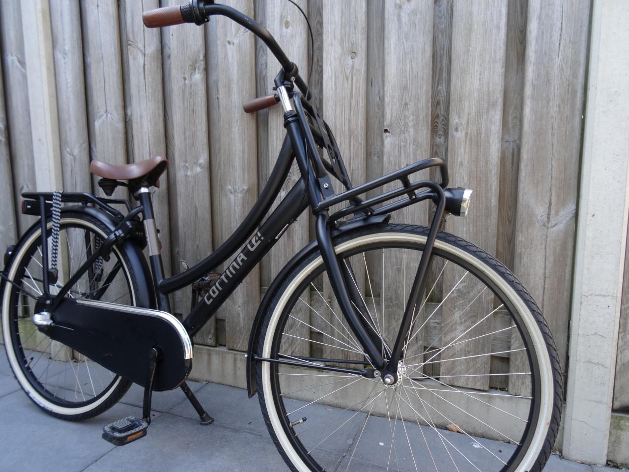 🚲 Cortina U4 Transport Meisjesfiets – 26 inch – Black Matt