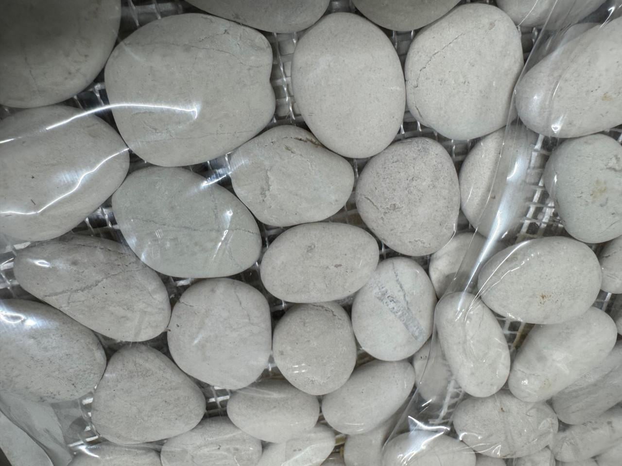 15 Matjes Natuursteen kiezels wit 30x30cm nieuw