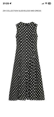 ZARA zw/wit midi dress