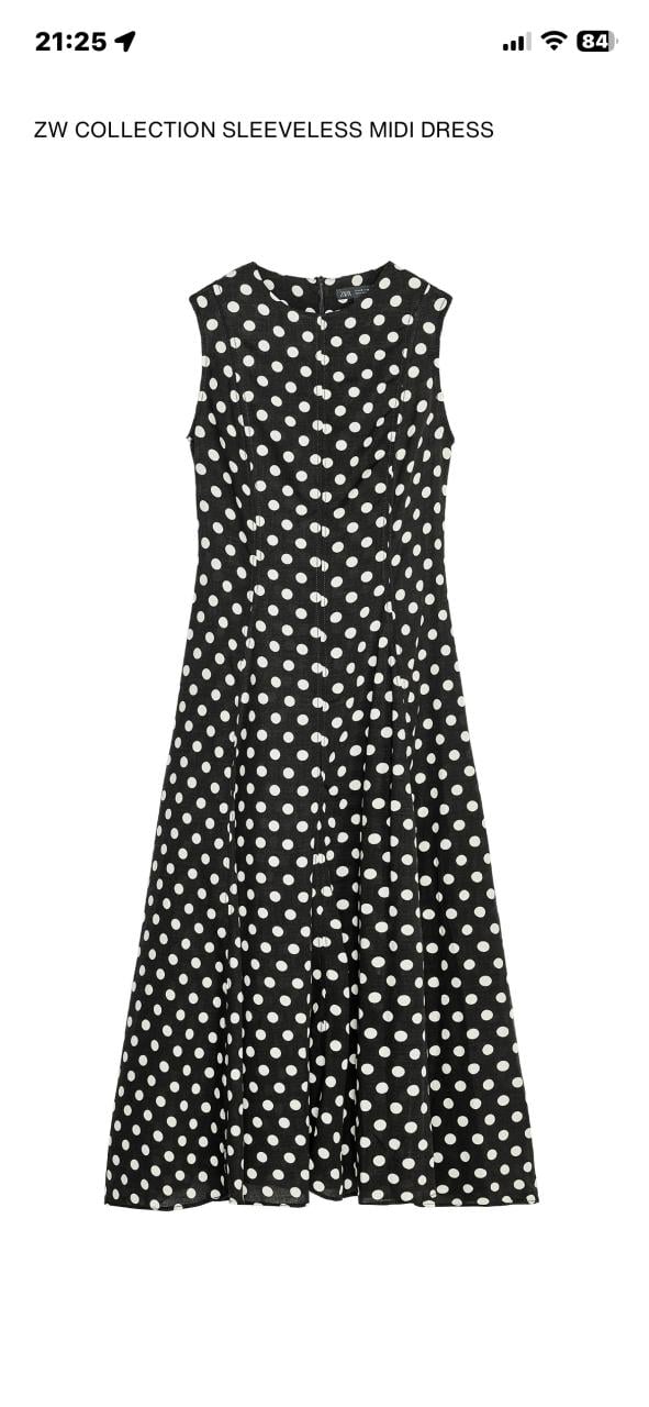 ZARA zw/wit midi dress