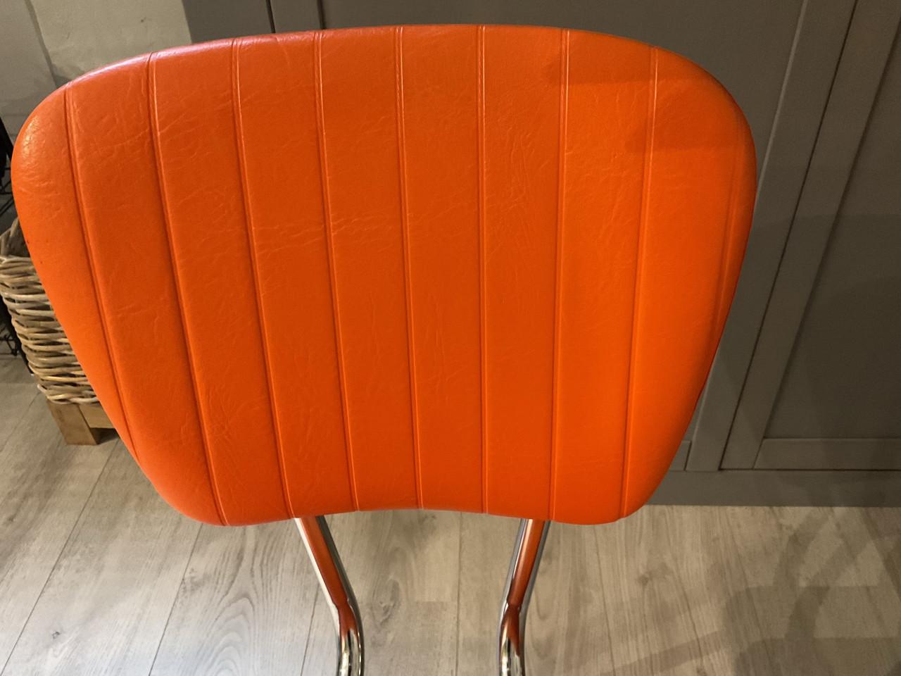 Vintage oranje stoeltjes 2 st