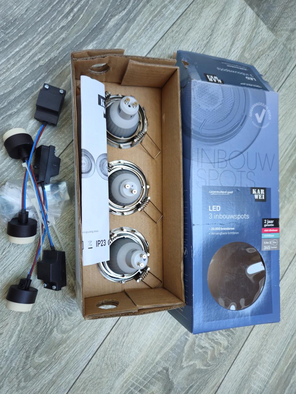 3 stuks inbouwspots