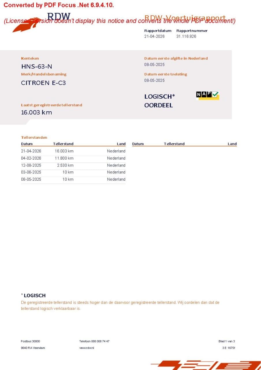 Citroen ë-c3 ev 44kwh 113pk max 3-fase apple carplay & android auto | navig