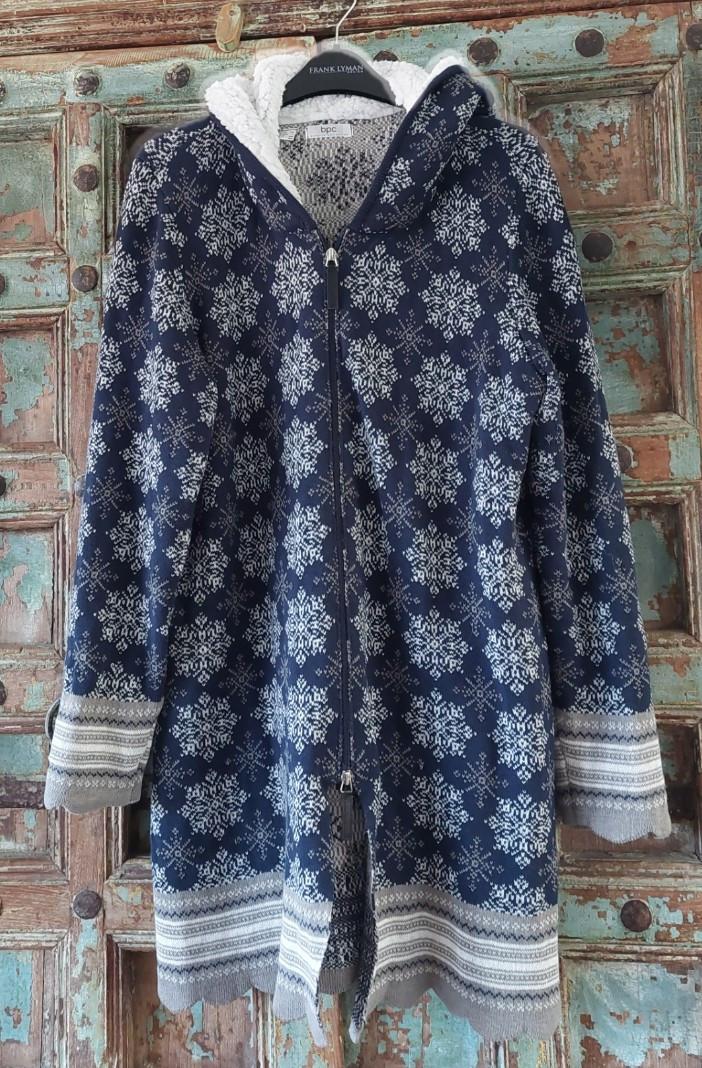 Nieuw Bonprix damesvest mt 40/42 marine/grijs