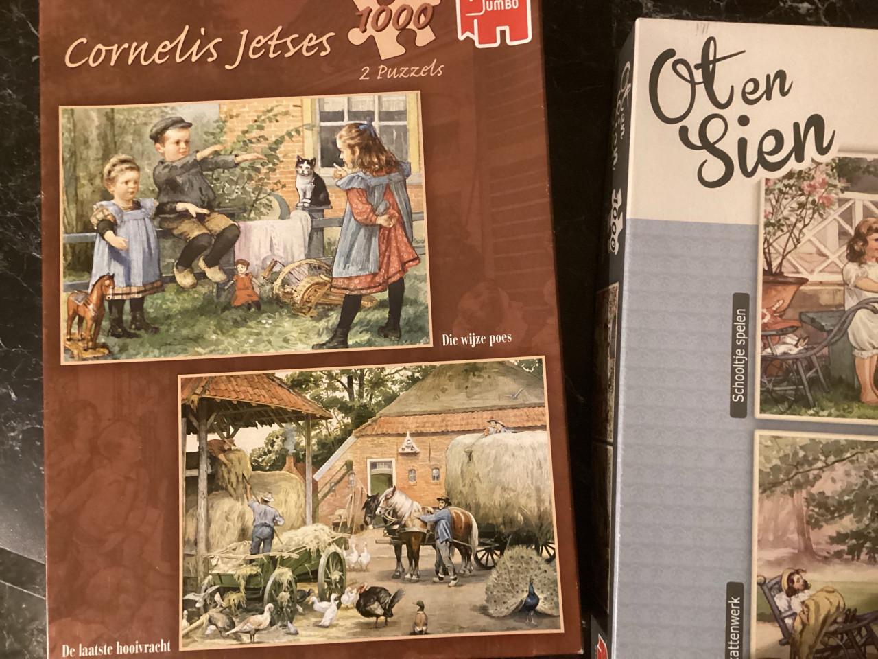 Legpuzzels Cornelis Jetses / Ot en Sien 2x 2keer 1000 stukjes