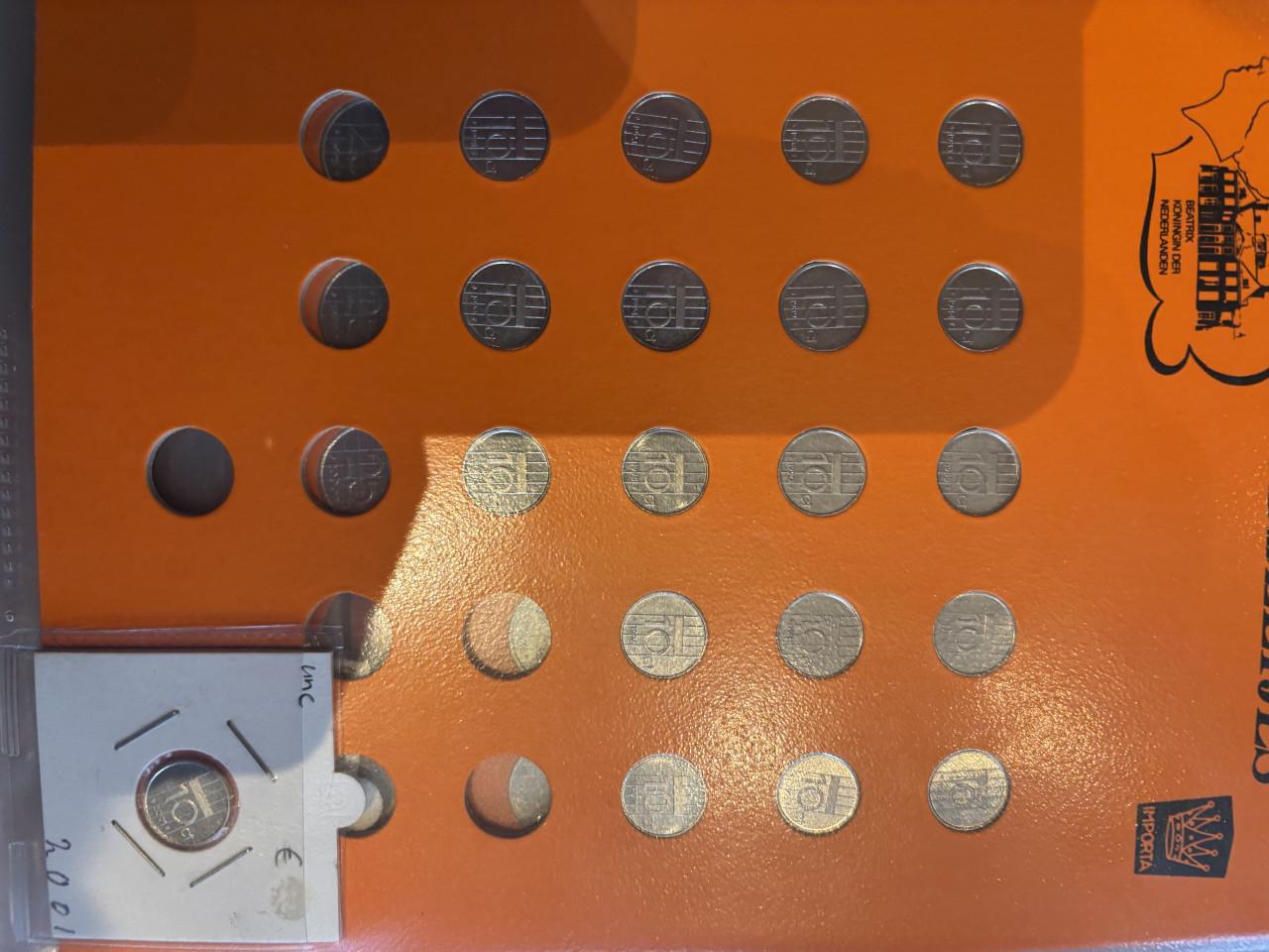 Map Nederlandse munten Beatrix van 1980 tot 2001