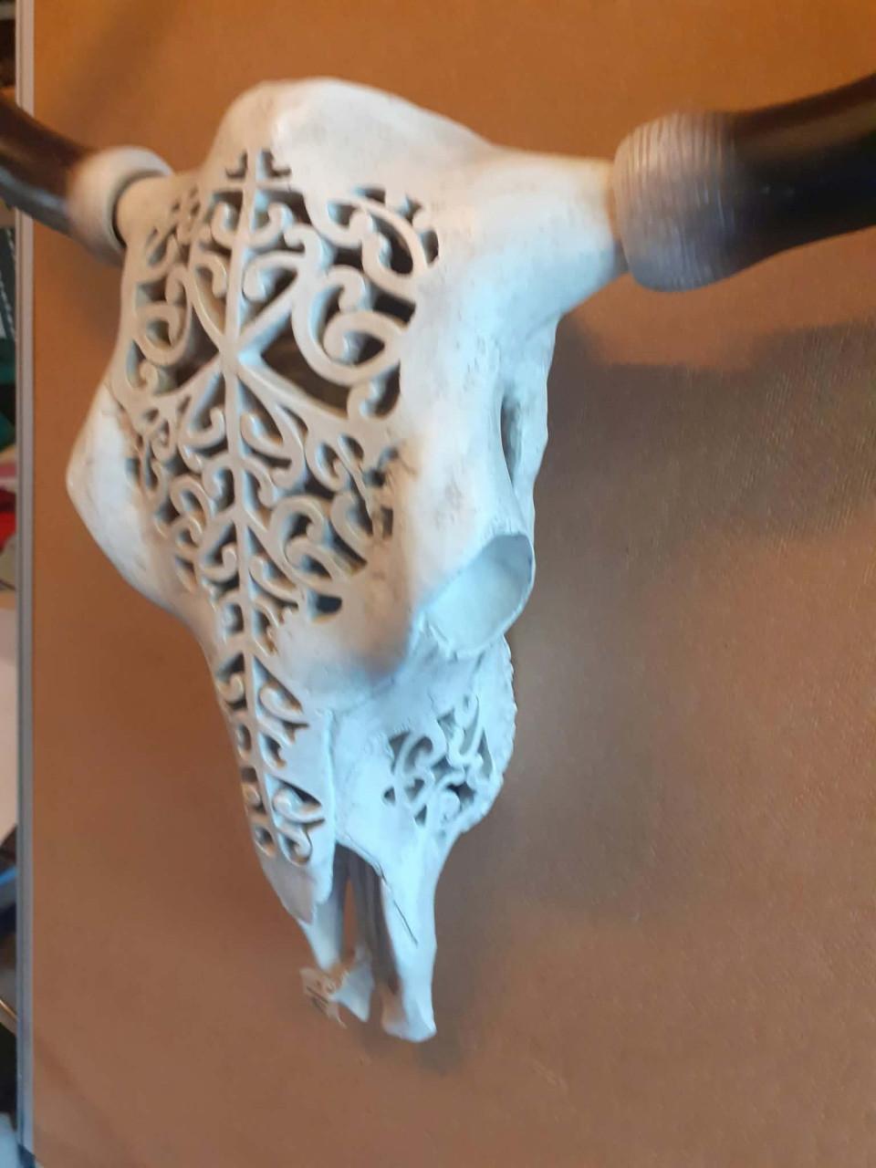 Buffelschedels  hout en 3 d print
