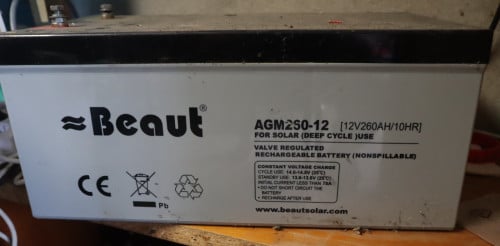 AGM Accu voor Solar systeem 12V 260AH