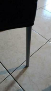 4 maal Montis Spica lederen eetkamer stoelen