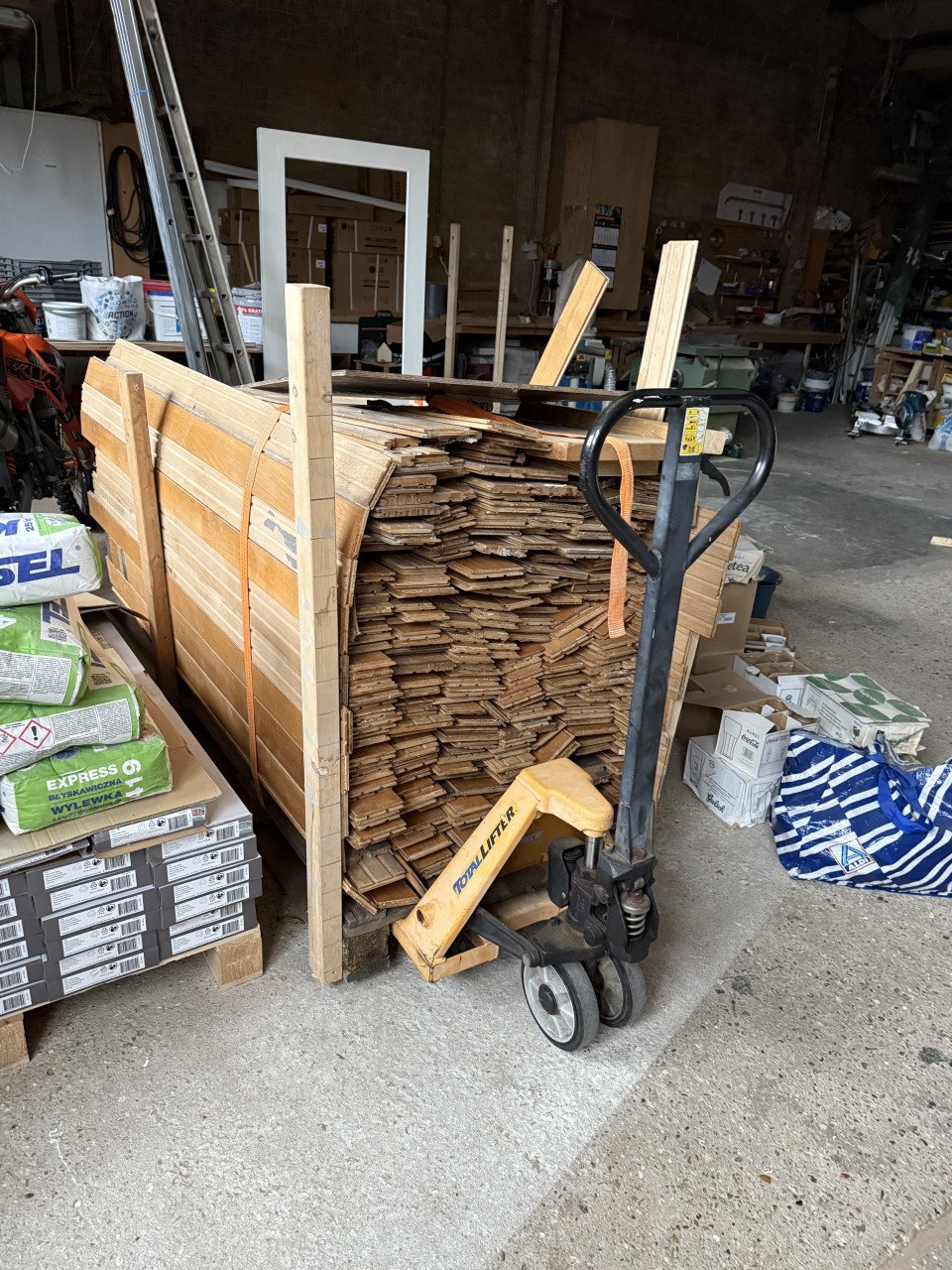 Massief houten eiken vloer 60m2