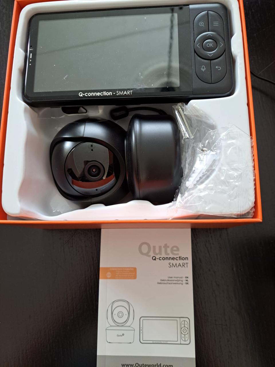 Qute Beeldbabyfoon Q-Connection Smart WIFI 2-IN-1 5HD - Zwart