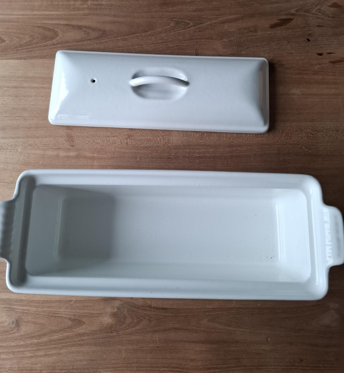 Le Creuset wit emaille terrine binnenmaat 26cm x 8cm