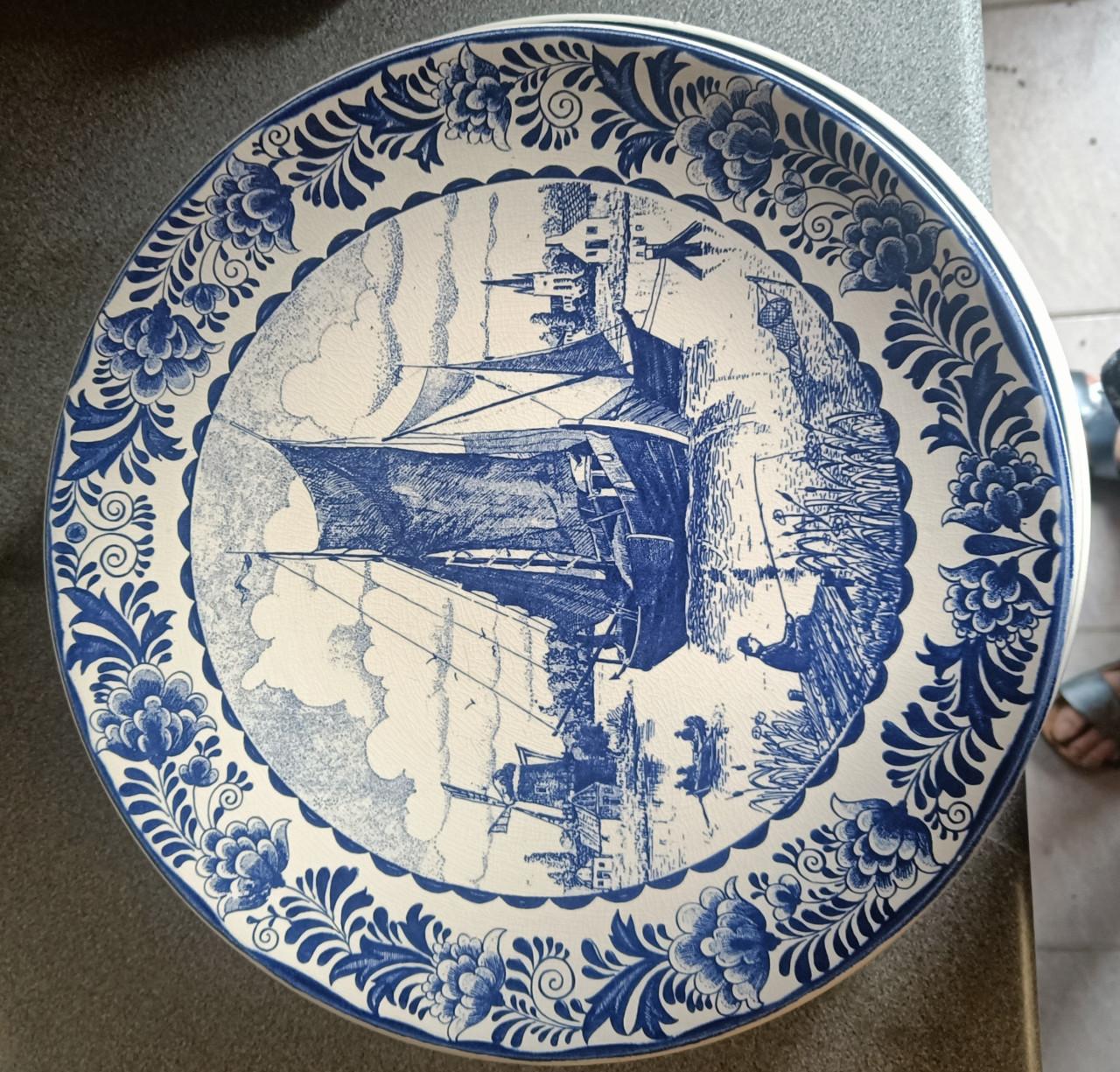 6 Delfts blauwe borden