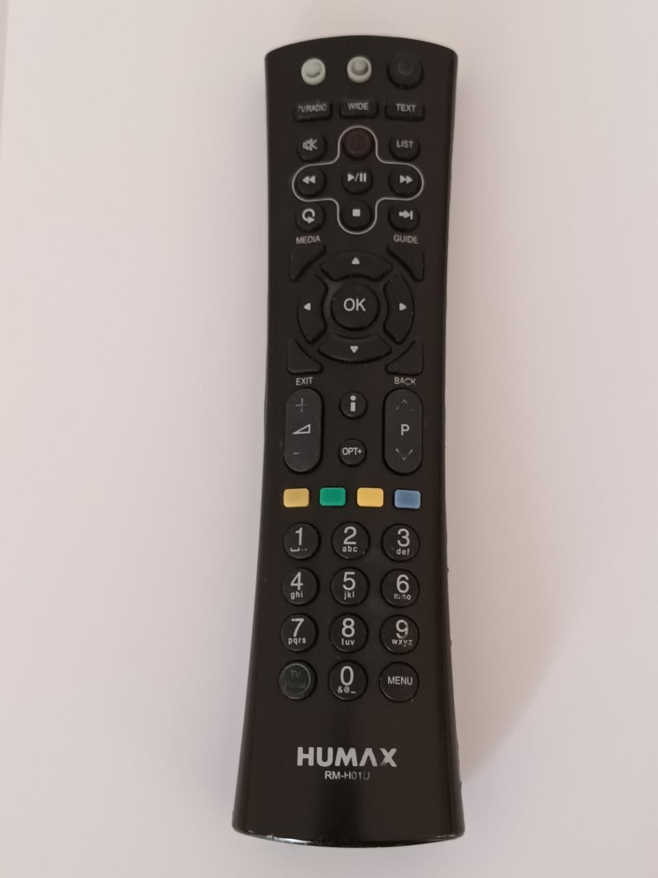 Originele Humax afstandsbediening type RM-H01U, geschikt voor de Humax iRHD