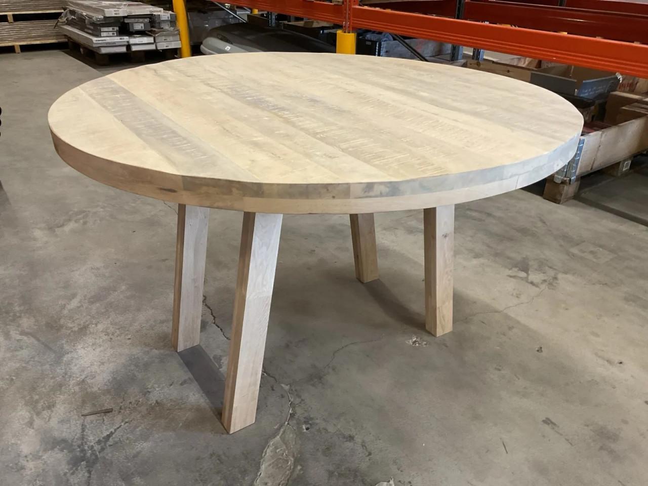 Nieuwe ronde tafel in mangohout 120cm