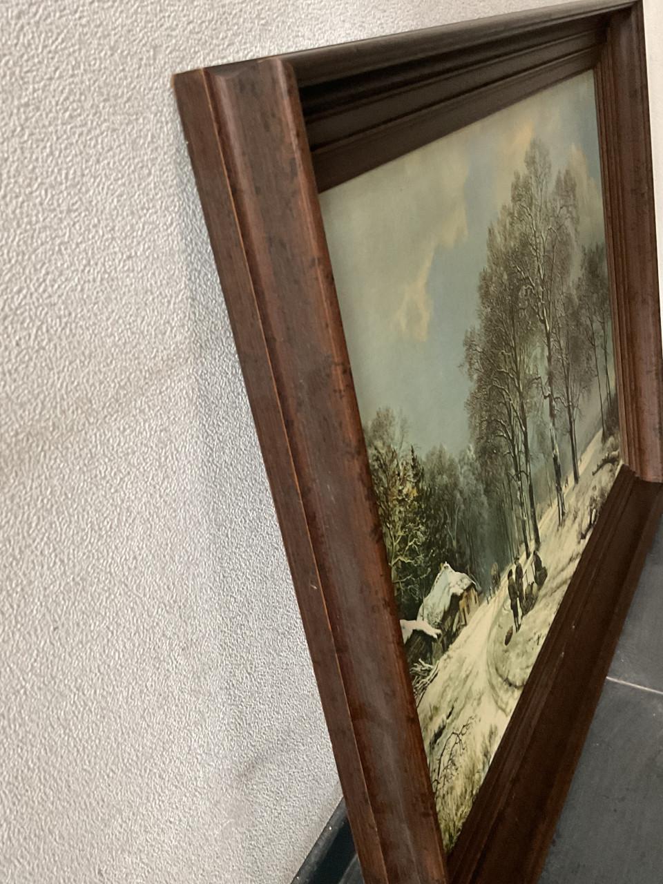 Winterlandschap Barend Cornelis Koekkoek met lijst