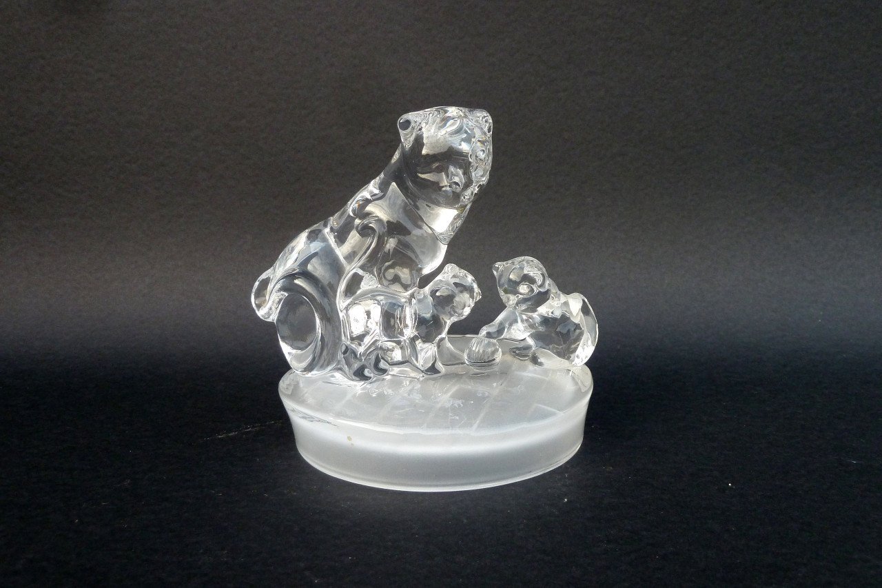 Cristal d' Arques - Kristallen beeldjes Vogels, Honden en Katten