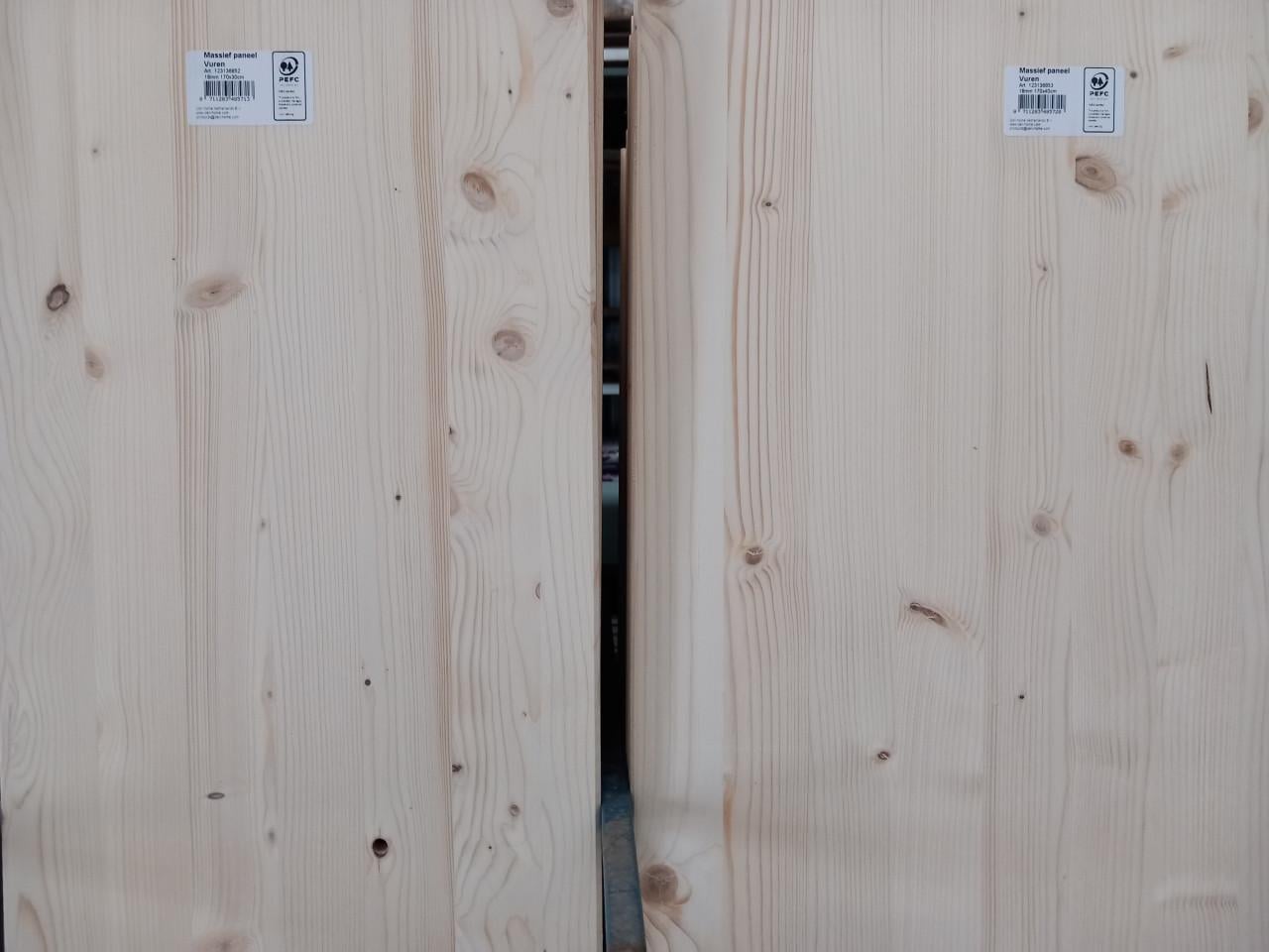 Vuren timmerpanelen  170x30 cm 18 mm