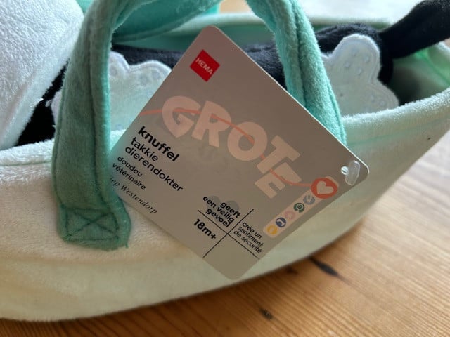 Takkie knuffel dierendokter.