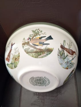 Schaal met vogels